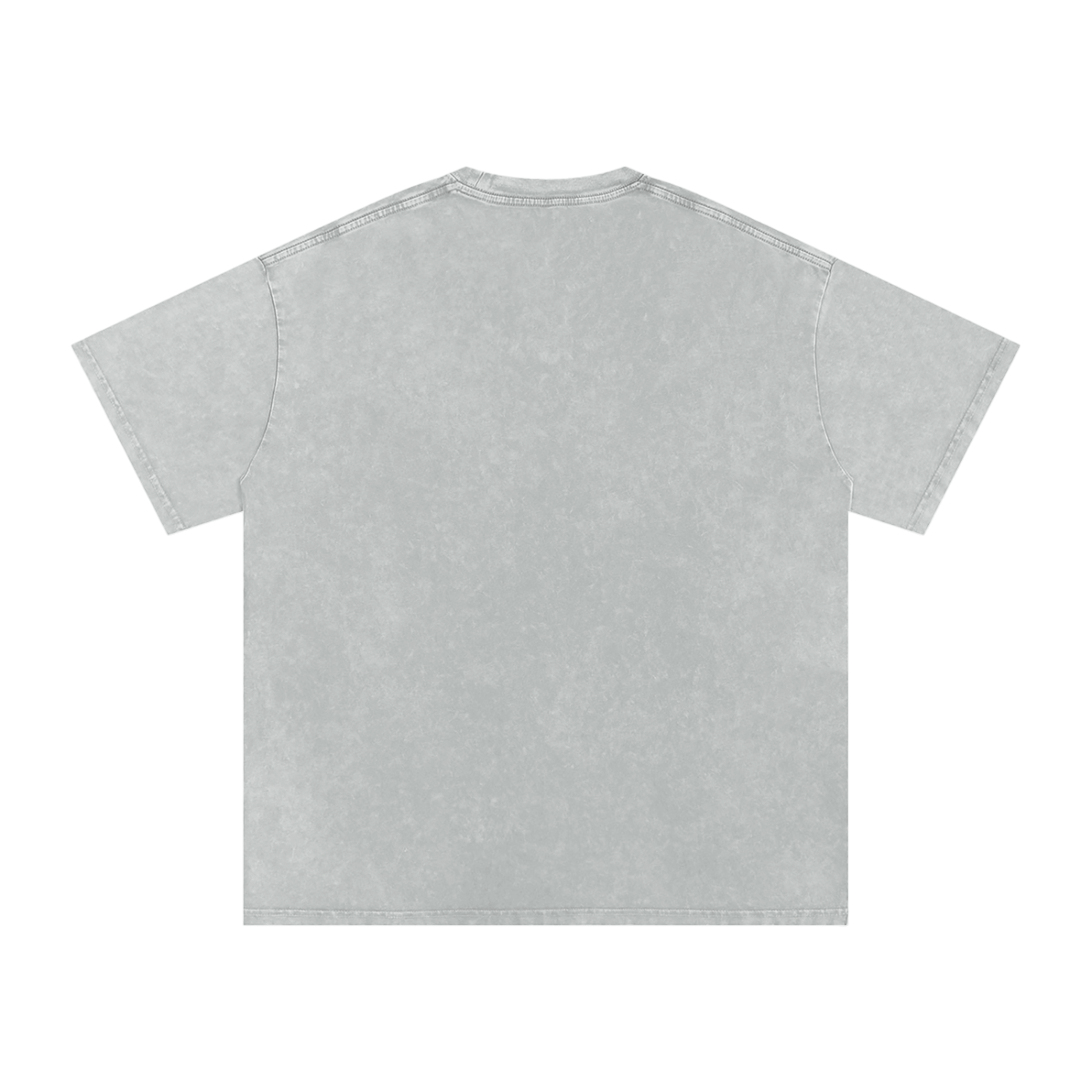 The Hill Skully - Light Grey Snow Washed Oversized Cotton T-Shirt