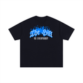 The Hill Blue Flame - Black Unisex Oversized Cotton T-Shirt