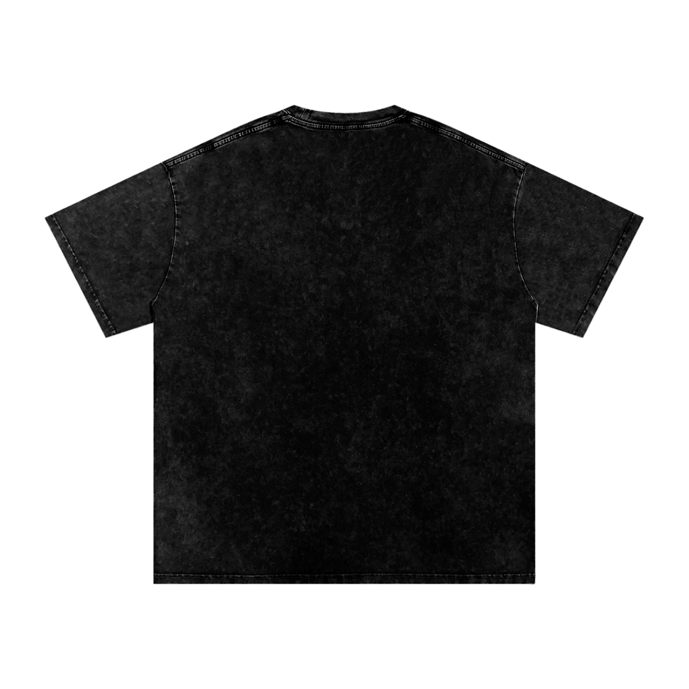 The Hill United - Black Snow Washed Oversized Cotton T-Shirt